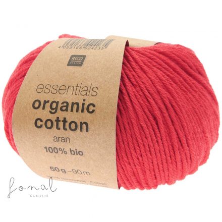 Rico Essentials Organic Cotton aran 100% pamut fonal - 028 Eper