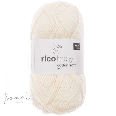 Rico Baby Cotton Soft dk pamut babafonal - 001 Fehér