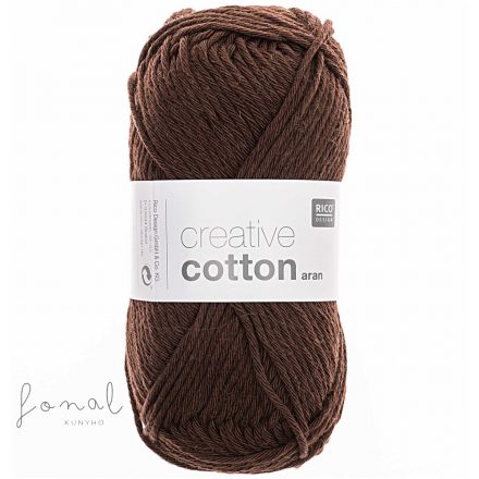 Rico Creative Cotton aran 100% pamut fonal - 58 Csokoládé barna