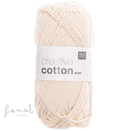 Rico Creative Cotton aran 100% pamut fonal - 60 Natúr