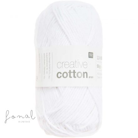 Rico Creative Cotton aran 100% pamut fonal - 80 Fehér