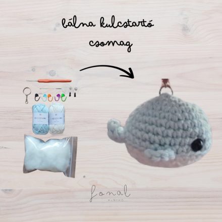 DIY Amigurumi alapcsomag - Bálna kulcstartó (PDF mintával!)