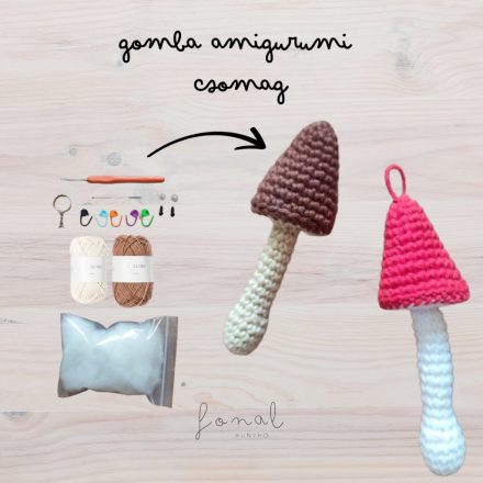 DIY Amigurumi alapcsomag - Piros gomba dísz (PDF mintával!)